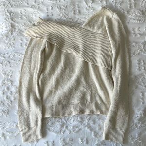525 off shoulder cream sweater